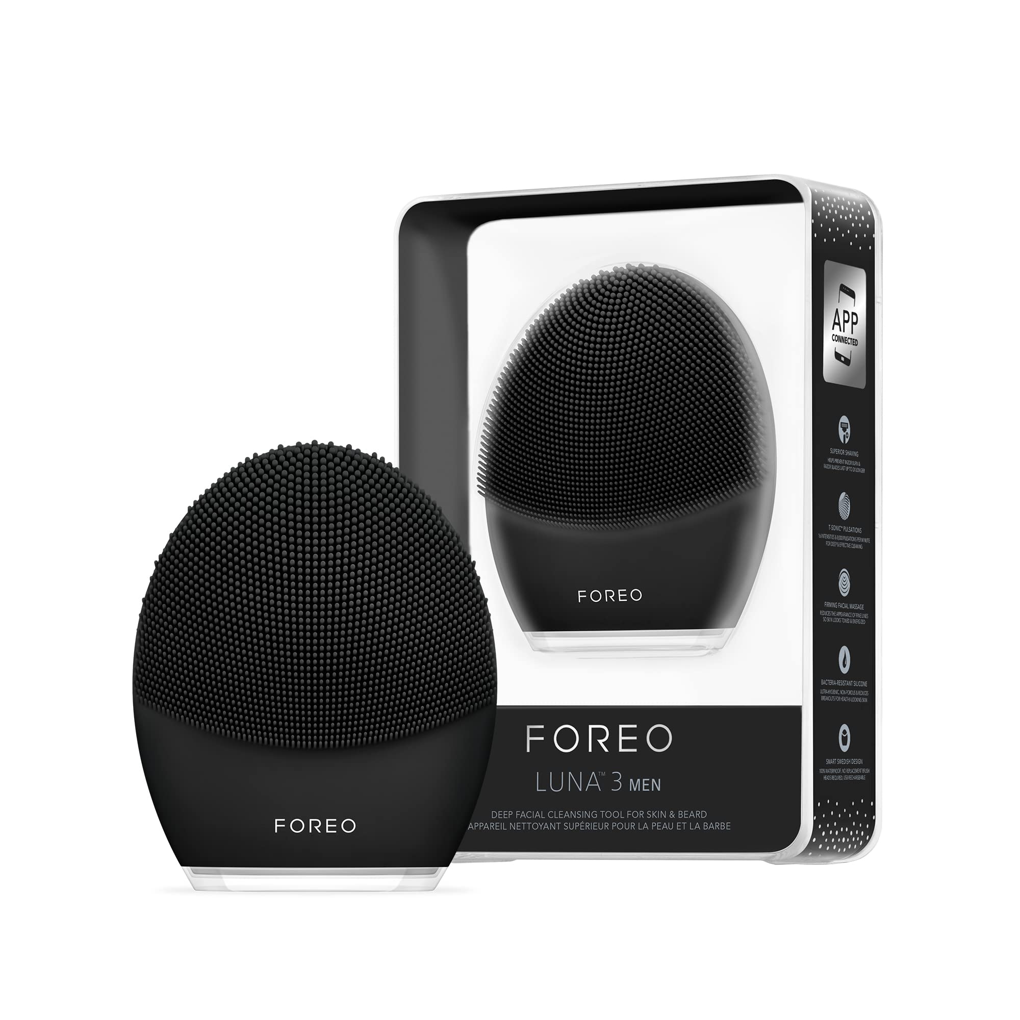 FOREO LUNA 3 Men Facial Cleansing Brush for Skin & Beard